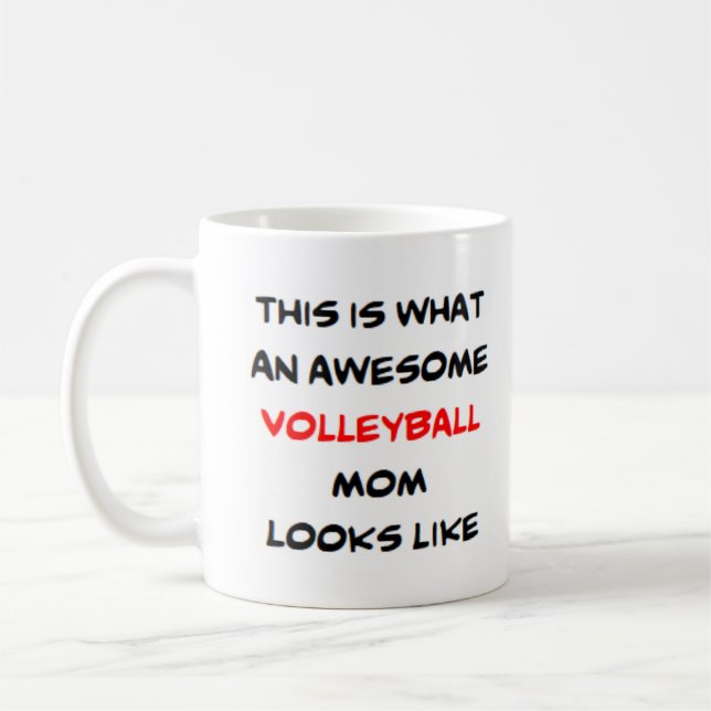 volleyball mom, awesome coffee mug (Left)