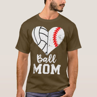 Volleyball Mom Baseball Volleyball Mothers Day Fun T-Shirt