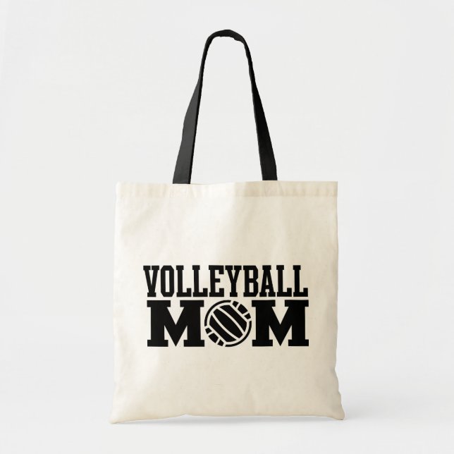Volleyball Mom Canvas Tote Bag (Front)
