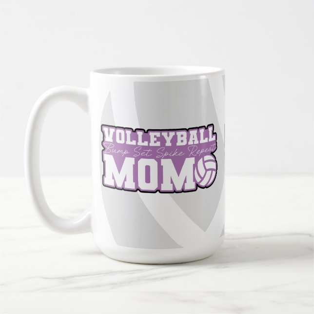 Volleyball Mom Coffee Mug Customizable Colors (Left)