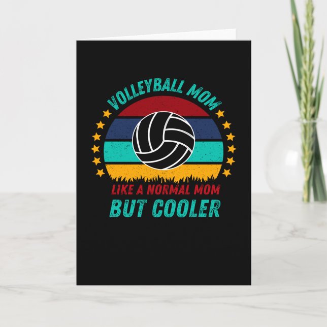 Volleyball Mom  - Cool Mothers Day Gift Card (Front)