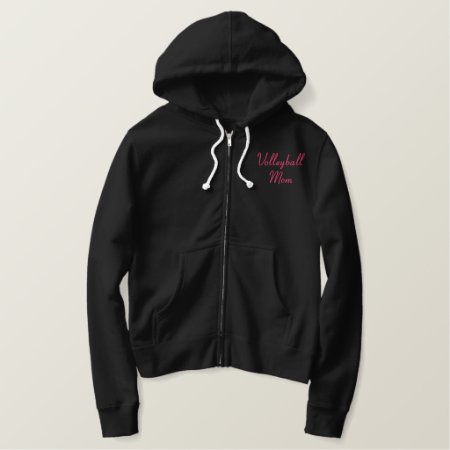 Volleyball Mom Embroidered Hoodie