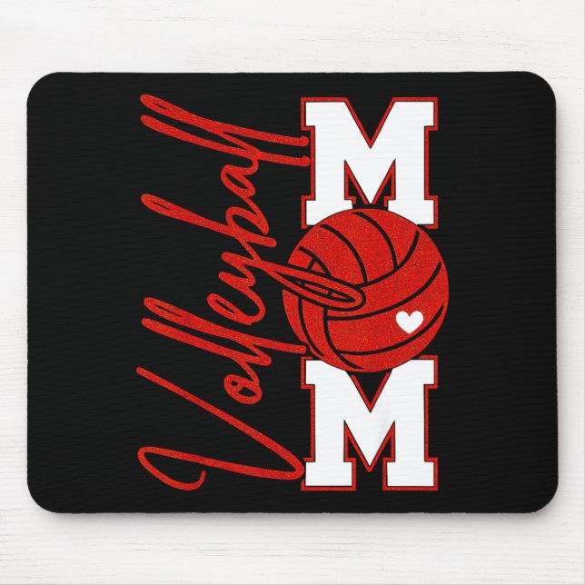 Volleyball Mom Game Day Mama Srts Volleyball Famil Mouse Pad (Front)