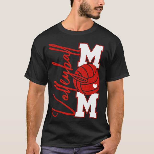 Volleyball Mom Game Day Mama Srts Volleyball Famil T-Shirt (Front)