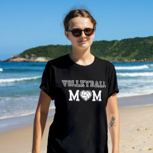 Volleyball Mom Heart-shaped Volleyball T-Shirt Tri-Blend Shirt