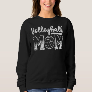 Volleyball Mom Leopard  Ball Mom Mother's Day  1 Sweatshirt