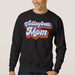 Volleyball Mom Leopard  Ball Mom Mother's Day Sweatshirt