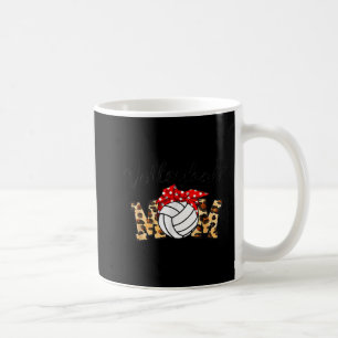 Volleyball Mom Leopard Bleached Fun Mother's Day  Coffee Mug