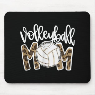 Volleyball Mom Leopard Fun Ball Mom Mother's Day G Mouse Pad