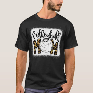 Volleyball Mom Leopard  Volleyball Mama  T-Shirt