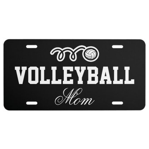 Volleyball mom license plate  custom name  color
