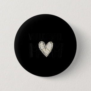 Volleyball Mom Life Game Day Vibes Volleyball Moth Button