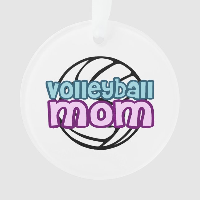 Volleyball Mom Ornament (Front)