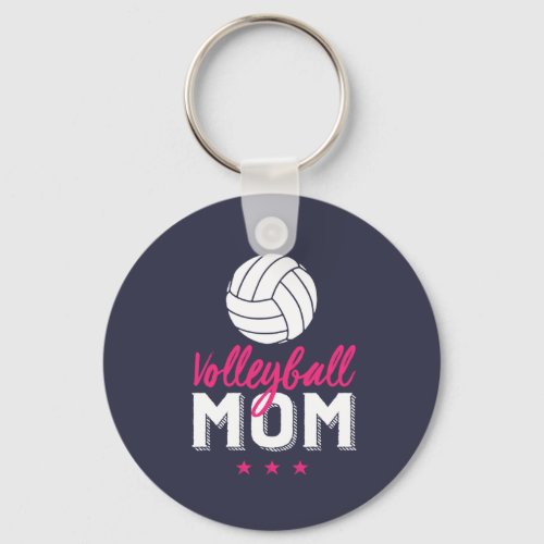 Volleyball Mom Proud Mother of Sports Player Son Keychain