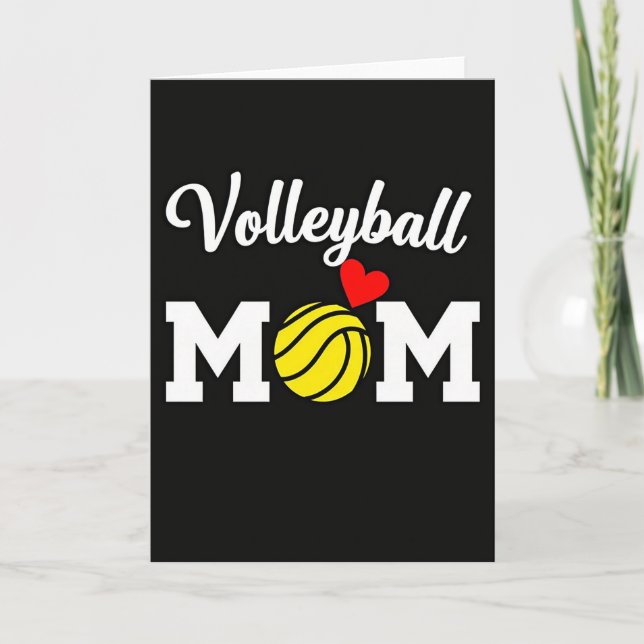 Volleyball Mom Sports Fan Card (Front)