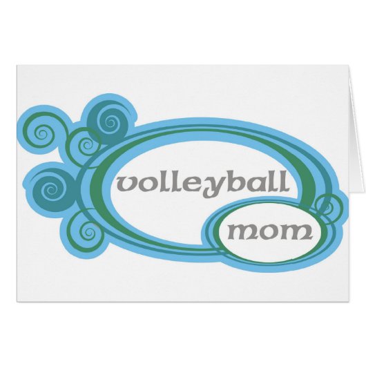 Volleyball Mom Swirl Cards (Front Horizontal)