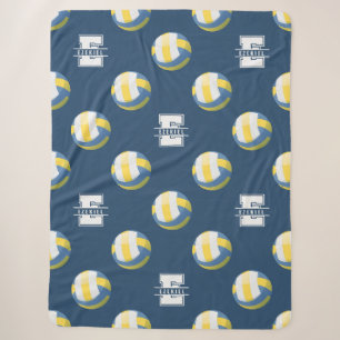 Volleyball Monogram Name Blanket – Letter E