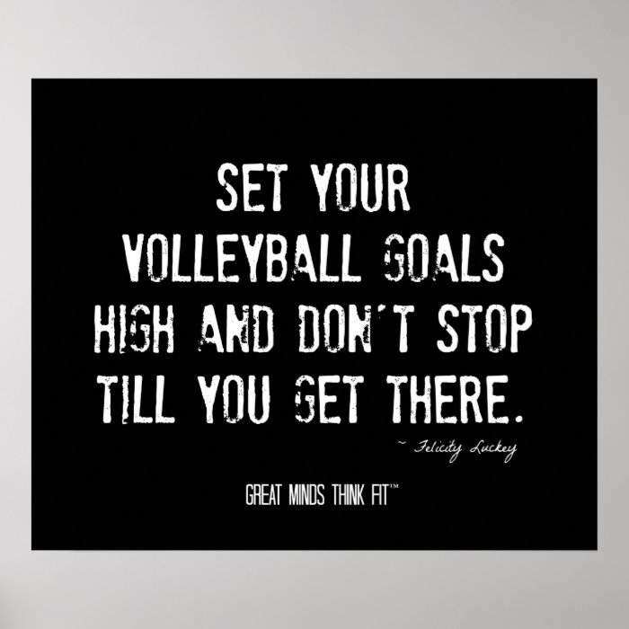 Volleyball Motivational Poster 004   Grunge