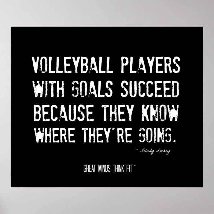 Volleyball Motivational Poster 006   Grunge