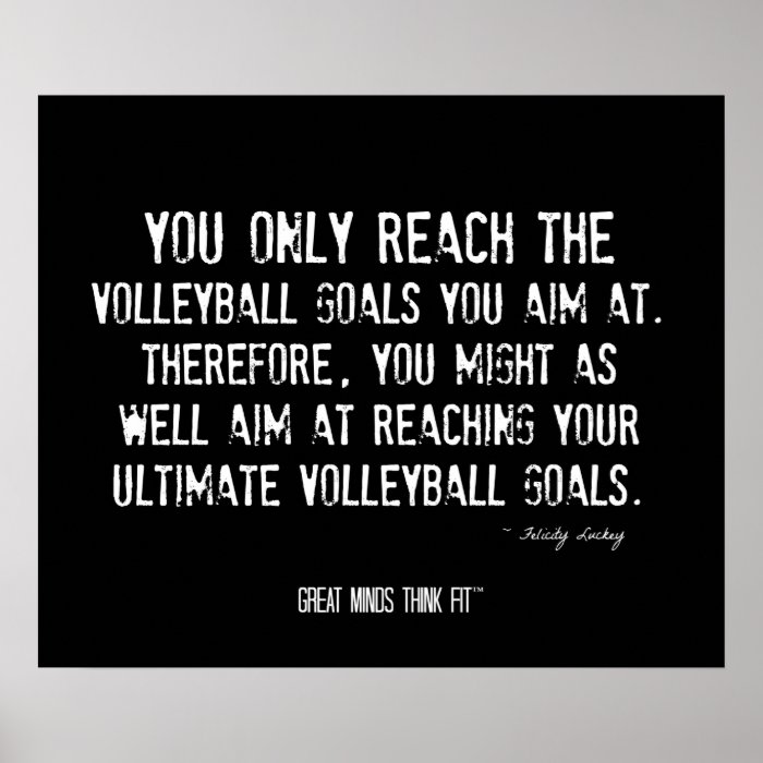 Volleyball Motivational Poster 013   Grunge