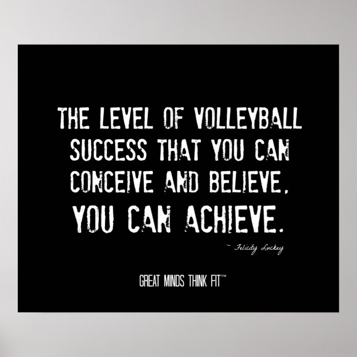 Volleyball Motivational Poster 014   Grunge