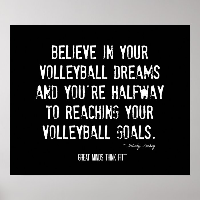 Volleyball Motivational Poster 020   Grunge