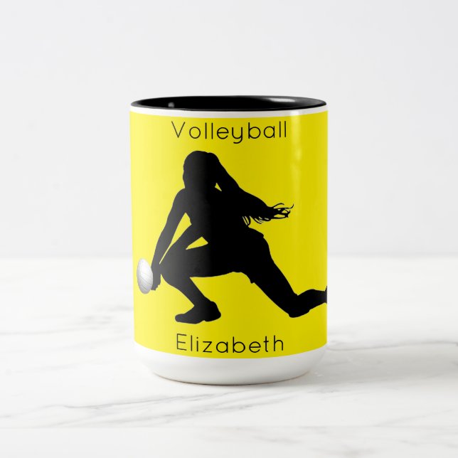 Volleyball Mug with Her Name (Center)