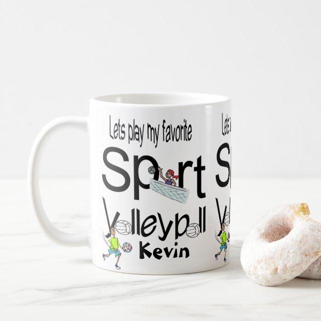 Volleyball Mugs Sports (With Donut)
