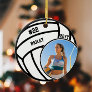 Volleyball Name Jersey Number Photo Keepsake Ceramic Ornament