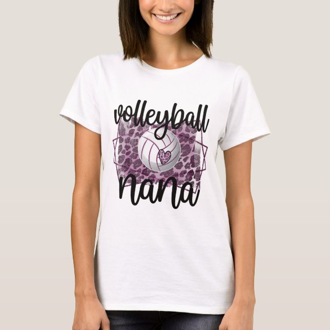Volleyball Nana Grandma Of Volleyball Player Nana T-Shirt (Front)