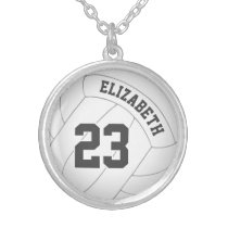 volleyball necklace w player's name/jersey number volleyball necklace w player's name/jersey number