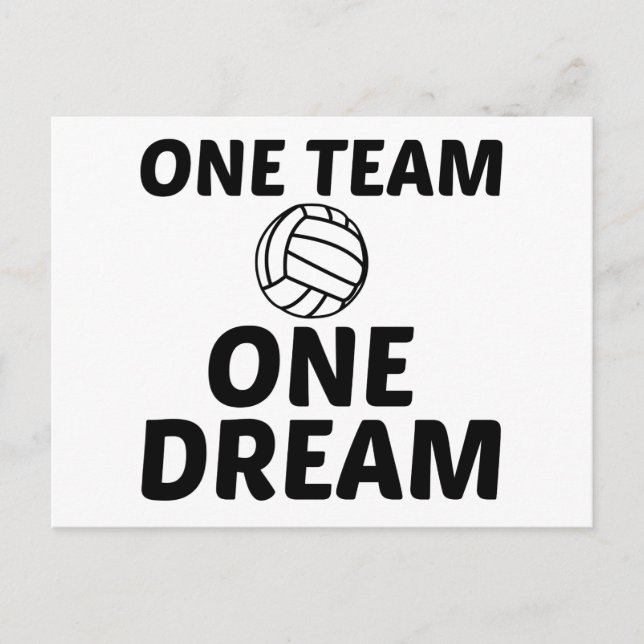 VOLLEYBALL ONE TEAM ONE DREAM POSTCARD (Front)