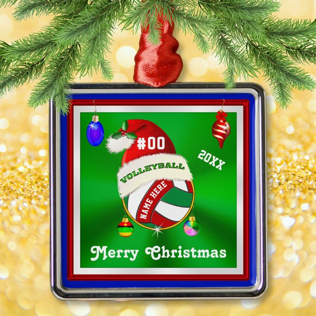 Volleyball Ornaments Personalized, Name, Number (Volleyball Christmas Ornament. Volleyball Christmas gifts. Volleyball ornament. Volleyball gifts.)