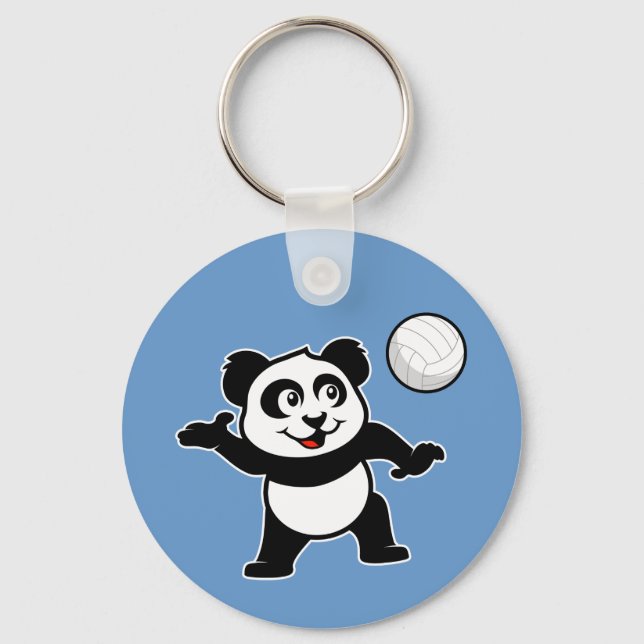 Volleyball Panda Keychain (Front)