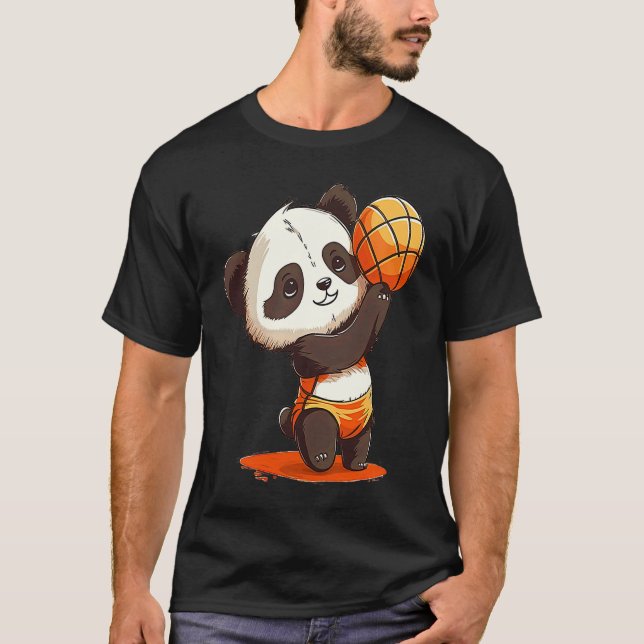 Volleyball Panda  Panda Hugging A Volleyball T-Shirt (Front)
