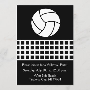 Volleyball Party Birthday Fun Sports Beach Invitation by AnnounceIt at Zazzle
