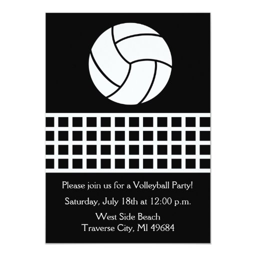 Volleyball Party Invitations 6