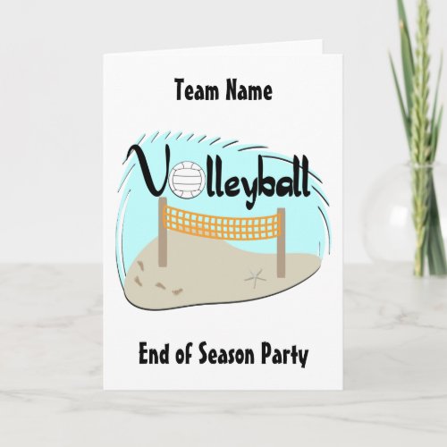 Volleyball Party Invitations