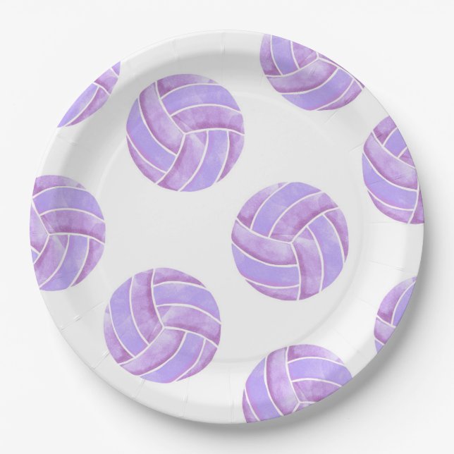 Volleyball Party Paper Plate (Front)