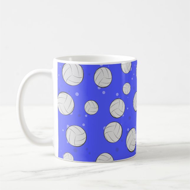 Volleyball Pattern Design Coffee Mug (Left)