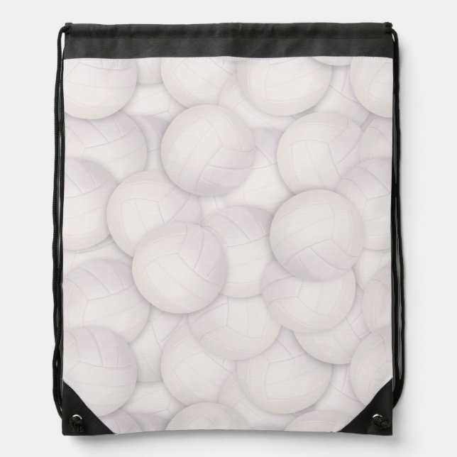 Volleyball Pattern Drawstring Bag (Front)