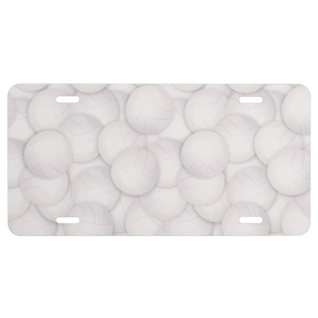 Volleyball Pattern License Plate (Front)