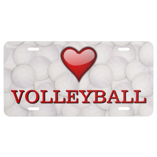 Volleyball Pattern License Plate (Front)