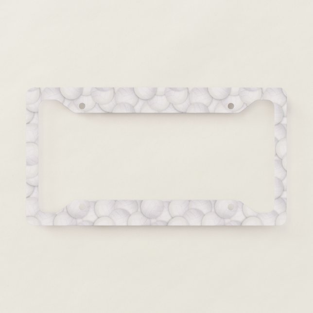 Volleyball Pattern License Plate Frame (Front)