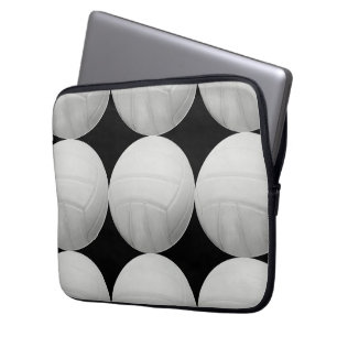 Volleyball Pattern on Black or any color Laptop Sleeve