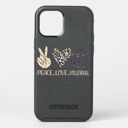 Volleyball Peace Love Volleyball Cute for Women Te OtterBox Symmetry iPhone 12 Pro Case