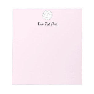 Volleyball Personalized pink Notepad
