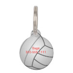 Volleyball Pet Name Tag at Zazzle