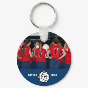 Volleyball Photo Name, Team, Number Custom  Keychain