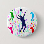 VOLLEYBALL PINBACK BUTTON